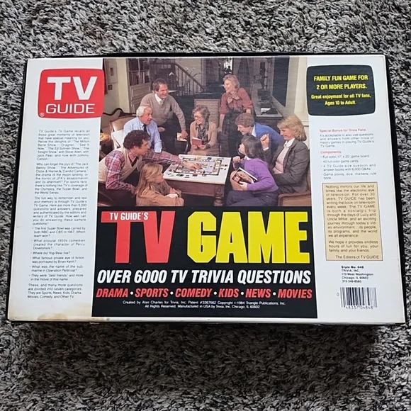 Vtg 1984 TV Guide Trivia Board Game- Complete - Picture 2 of 7